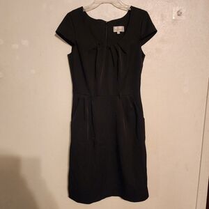 Olivia Matthews Black Dress With Pockets Size 4 Petite (no belt)